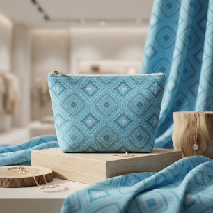 Tela Patrón de Boho étnico Turquesa Verde azulado de la