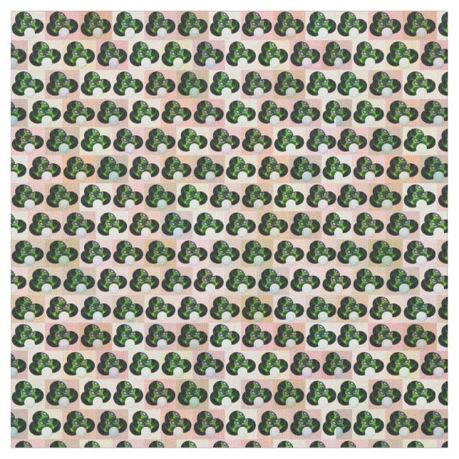 Tela Patrón de bolas de césped verde, tejido (De cerca)