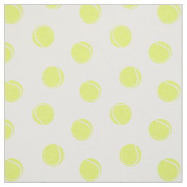 Tela Patrón de bolas de tenis en blanco