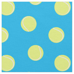 Tela Patrón de bolas de tenis en el cielo azul