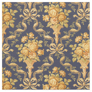 Tela Patrón de brocado floral de la época victoriana vi