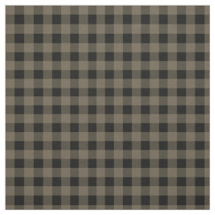 Tela Patrón de búfalo verificado de negro gris Unisex