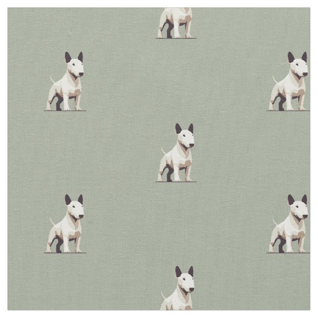 Tela Patrón de bull terrier (De cerca)