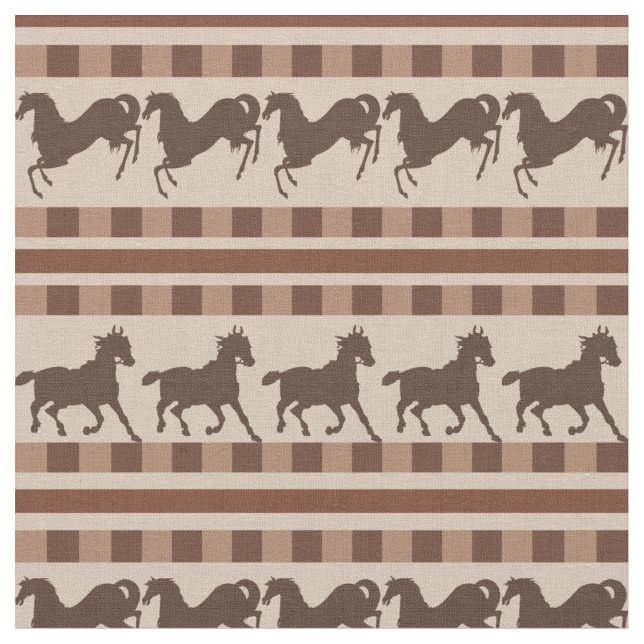 Tela Patrón de caballo galopante rústico (De cerca)