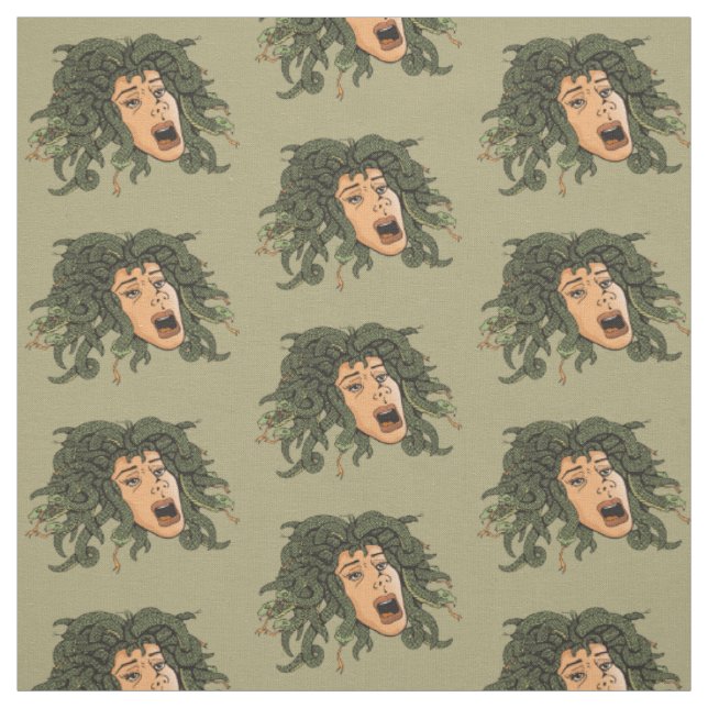 Tela Patrón de cabeza de Medusa (Retal)