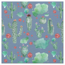 patrón de cactus y ladybug - fondo azul