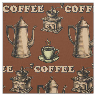 Tela Patrón de café retro