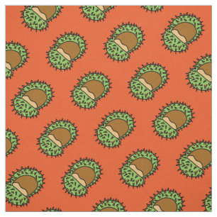 Tela Patrón de caída de Naranja de pareja de castaño