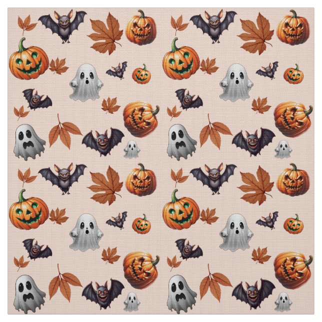 Tela Patrón de caída temible de Halloween (Retal)