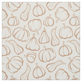Tela Patrón de calabaza beige boho neutral otoño Hallow