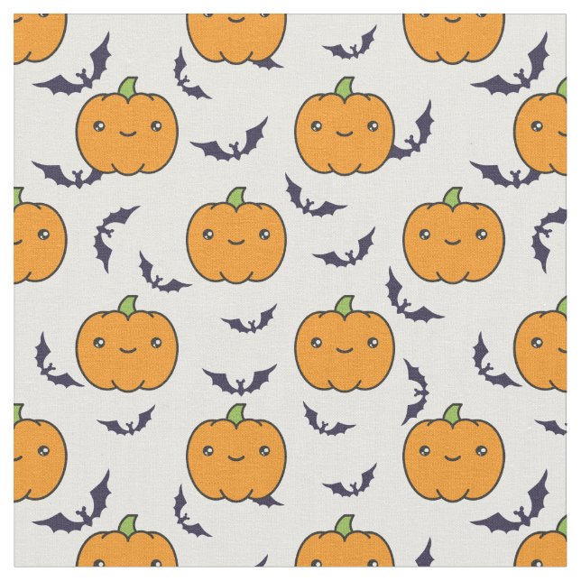 Tela Patrón de calabaza de Halloween (De cerca)