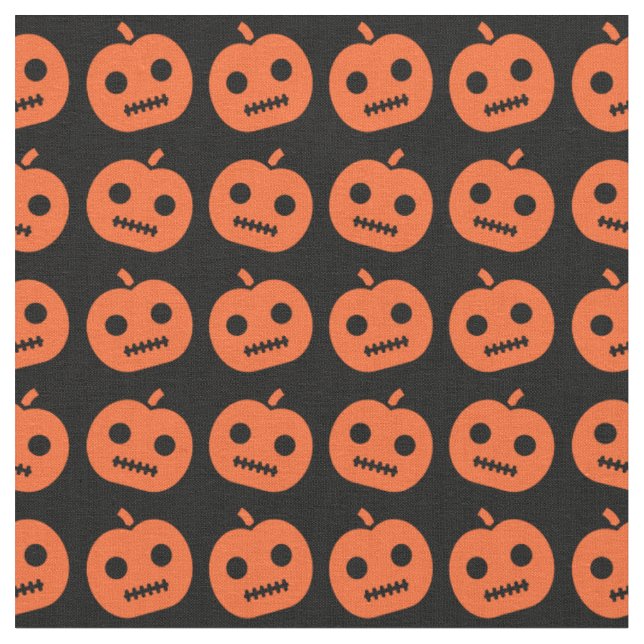 Tela Patrón de calabaza de Halloween (De cerca)