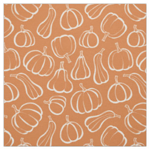 Tela Patrón de calabaza naranja otoño Halloween