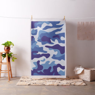 Tela Patrón de camuflaje azul