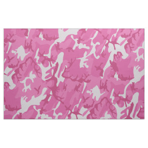 Tela Patrón de camuflaje rosado de camo