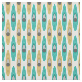 Tela Patrón de canoas Kayaker Kayak en azul y beige