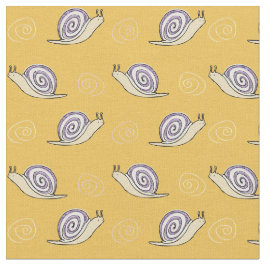 Tela Patrón de caracoles y remolinos ilustrados