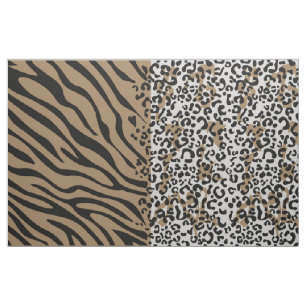 Tela Patrón de cebra de leopardo animal Tejido