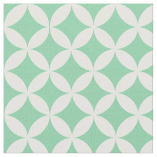 Tela Patrón de celosía de diamante verde menta de moda