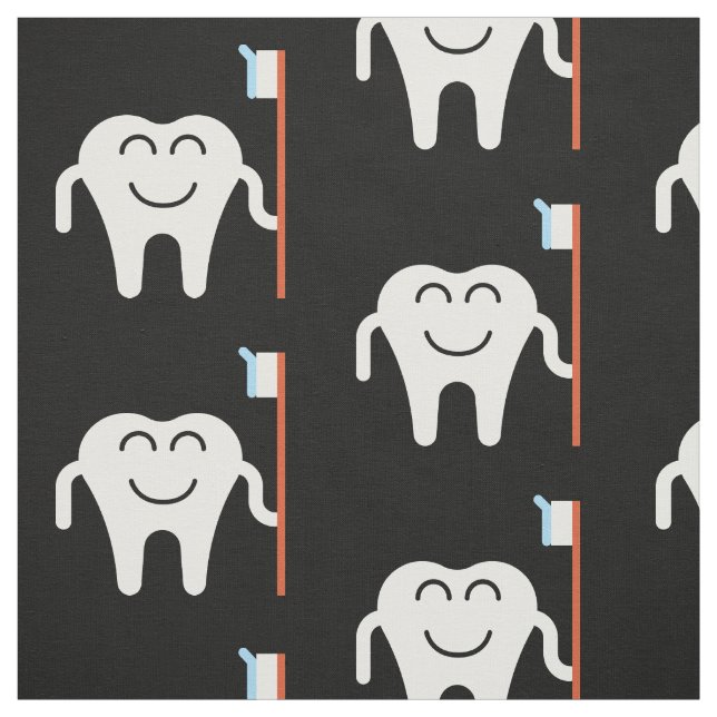 Tela Patrón de cepillo de dientes de los dientes (Retal)