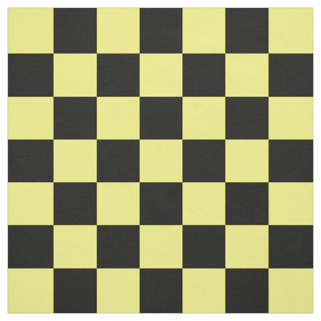 Tela Patrón de cheques negros amarillos textil (Retal)