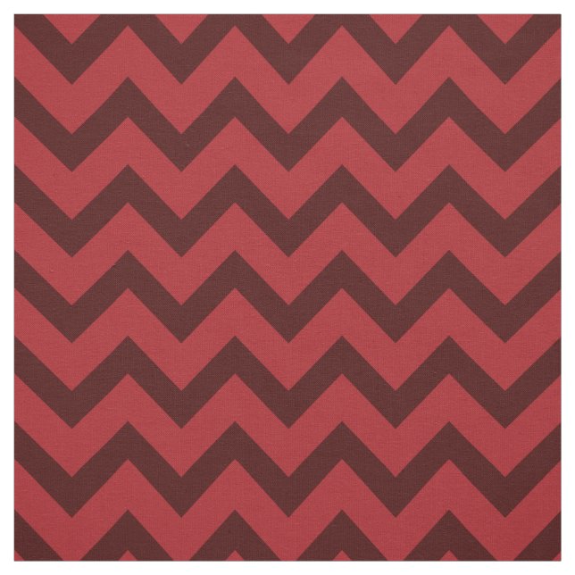 Tela patrón de chevron rojo y marrón de moda (Retal)