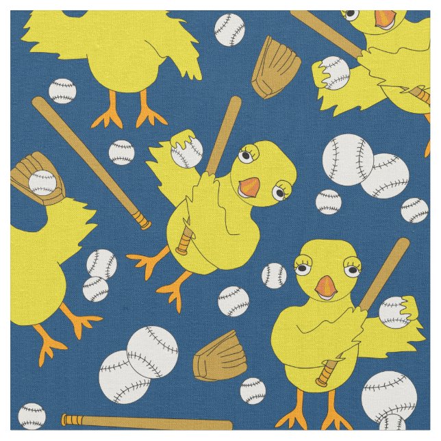 Tela Patrón de Chick de Béisbol de Softbol (De cerca)