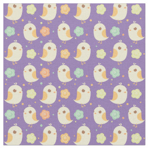 Tela Patrón de chicles y flores