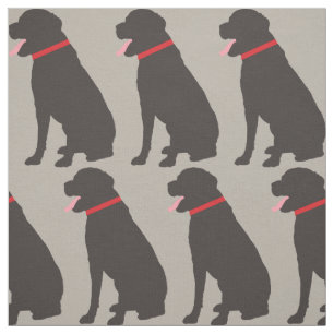 Tela Patrón de chocolate de perro de Labrador