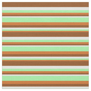 Tela Patrón de chocolate, verde, blanco y marrón