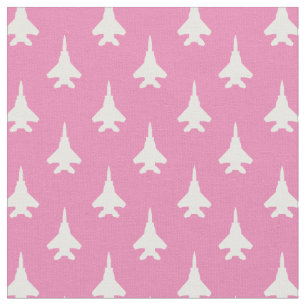 Tela Patrón de chorro de águila de ataque blanco y rosa