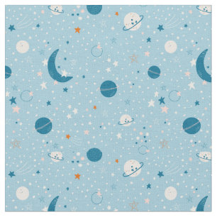 Tela Patrón de cielo azul y espacio