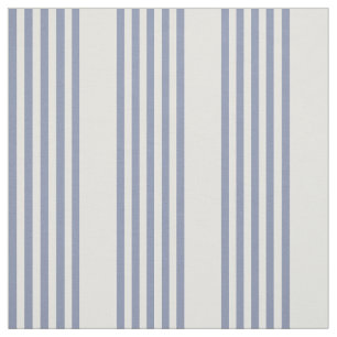 Tela Patrón de cinco rayas azul-gris y beige
