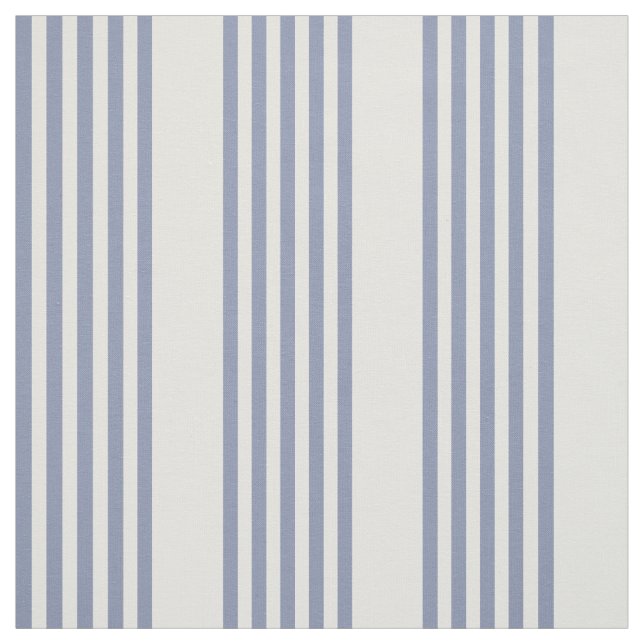 Tela Patrón de cinco rayas azul-gris y beige (Retal)