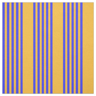 Tela Patrón de cinco rayas azul y amarillo eléctrico