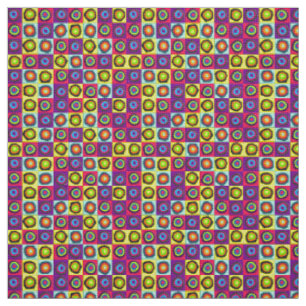 Tela Patrón de Círculos Abstractos Modernos