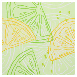 Tela Patrón de cítricos verdes de cal brillante