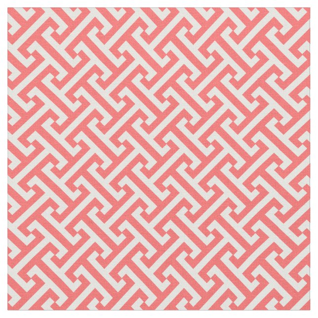 Tela Patrón de clave Coral Griego (De cerca)