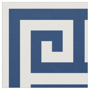 Tela Patrón de clave griega cuadrado alternativo azul d