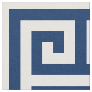 Tela Patrón de clave griega cuadrado alternativo azul d