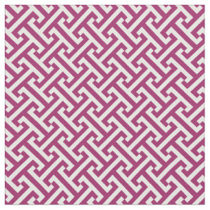 Tela Patrón de clave griega morada de Berry