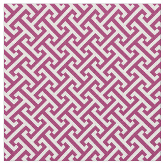 Tela Patrón de clave griega morada de Berry
