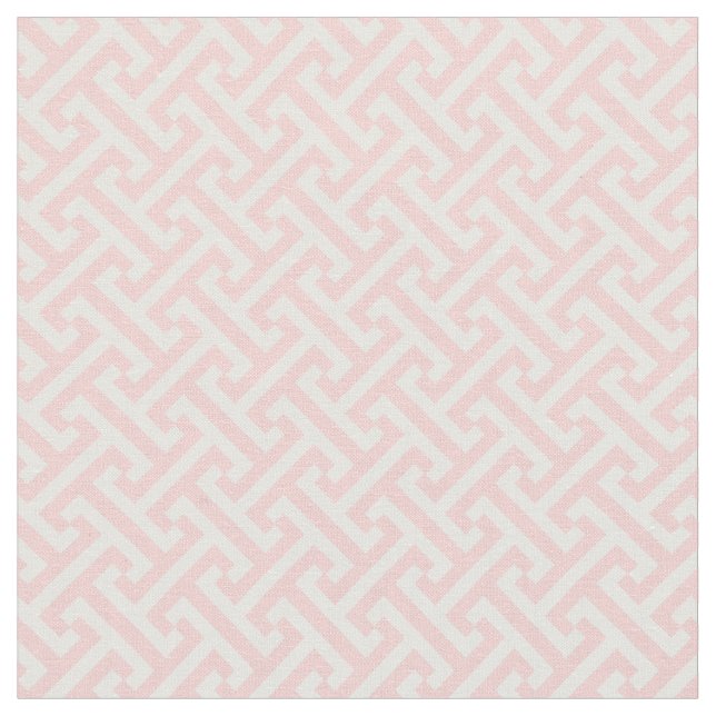 Tela Patrón de clave griega rosa claro (De cerca)
