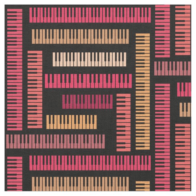 Tela Patrón de claves de piano (De cerca)