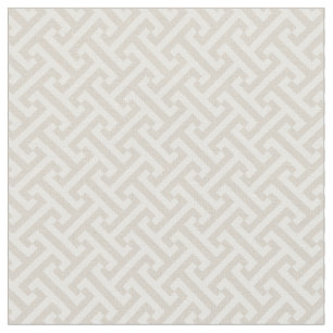 Tela Patrón de claves griegas Linen Beige