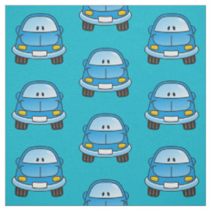 Tela Patrón de coche de Personalizado azul