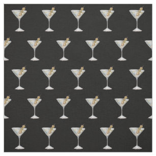 Tela Patrón de cóctel Quarantini Máscara de cara Neg