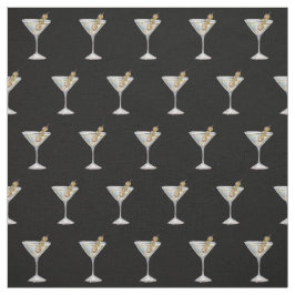 Tela Patrón de cóctel Quarantini Máscara de cara Negro