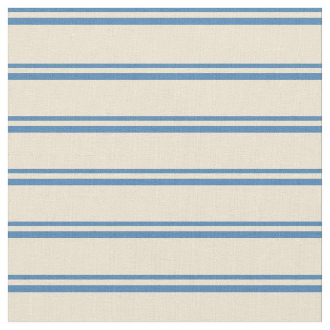 Tela Patrón de color azul y beige (De cerca)