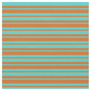 Tela Patrón de color chocolate y turquesa